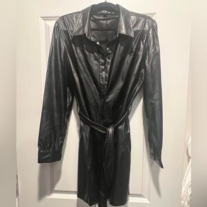 Crystal Doll Black Leather Dress